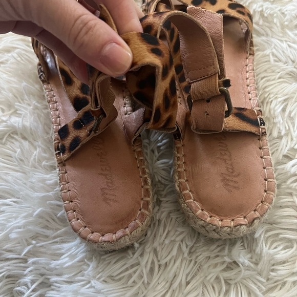 Madewell Malia Espadrille Sandal in Leopard Calf Hair - size 7 - Picture 5 of 9